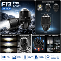 Projecteur antibrouillard Bi-LED 2 pouces 12V 24V, feux de croisement/route laser 6000K, éclairage automobile LED pour voiture