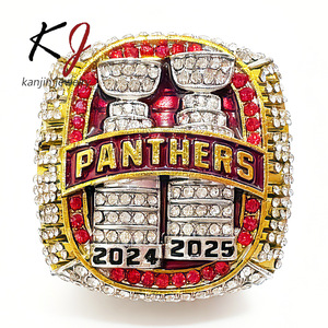 Anello del Campionato di Hockey <span class=keywords><strong>Flori</strong></span> 2025 di Alta Qualità, Placcato in Oro 18K con Pietra Naturale, Vendita all'Ingrosso del Produttore - Product Image 4
