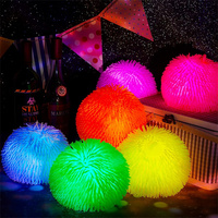 Boules gonflables à LED brillent dans le noir, balle sensorielle extensible anti-stress pour adultes, cadeaux lumineux, nouvel arrivage