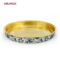 Nouvelle conception, récipient alimentaire rond jetable en aluminium de 900 ml (30,4 oz) avec couvercle en PET, qualité alimentaire, pour emballage de produits de boulangerie