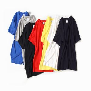 Venta al por mayor en blanco liso peso pesado 100% algodón camiseta Streetwear impresión personalizada logotipo Digital 210GSM hombres camiseta de gran tamaño - Product Image 6