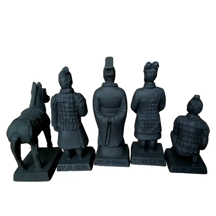 Polyresin/เรซิ่นนักรบรูปปั้นเรซิ่นนักรบดินเผา,โบราณจีน Qin Dynasty Terracotta Warrior ประติมากรรม