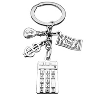 Mode j'aime l'argent porte-clés bijoux métal boulier calculatrice sac sac à main Dollar pendentif porte-clés pour comptable cadeau