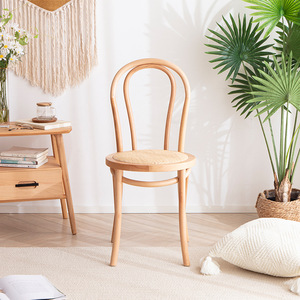 Thonet <b>Chair</b> Round Back Solid Wood <b>Dining</b> <b>Chair</b> Beechwood Color Stable Design For Adults - Product Image 2