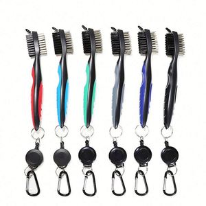 Club Brush and <b>Cleaner</b> 2 Ft Retractable Zip-Line Aluminum Carabiner Cleaning Tools Easily Attaches to Golf <b>Bag</b> Gift - Product Image 4