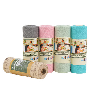 Microfiber Towel <b>Roll</b> Extra Thick Kitchen Cleaning Cloth Solid Color Easy Tear For Home Use - Product Image 1