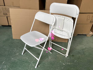 Silla plegable de polietileno Venta caliente Silla plegable de plástico blanco para eventos Fiesta Nueva Silla de boda de plástico - Product Image 6