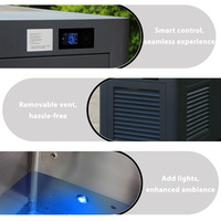 Baignoire de récupération extérieure intelligente Bropool avec contrôle WiFi, 1 CV, en acier inoxydable 304, avec refroidisseur d'eau, bain froid, bain de glace