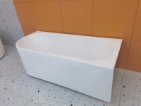 Baignoire autoportante en acrylique Suly Merlin, moderne, carrée, à bords étroits, fonction de trempage, capacité de 50 à 59 gallons, pour hôtels et villas