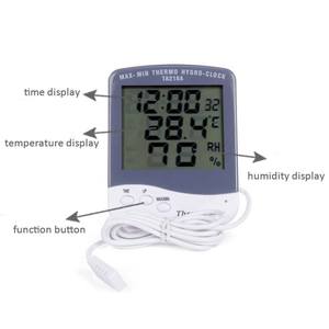 Termômetro Higrômetro <span class=keywords><strong>Digital</strong></span> Grande de Alta Qualidade para Uso Interno e Externo com Display de Relógio PMTC-SH109 - Product Image 5