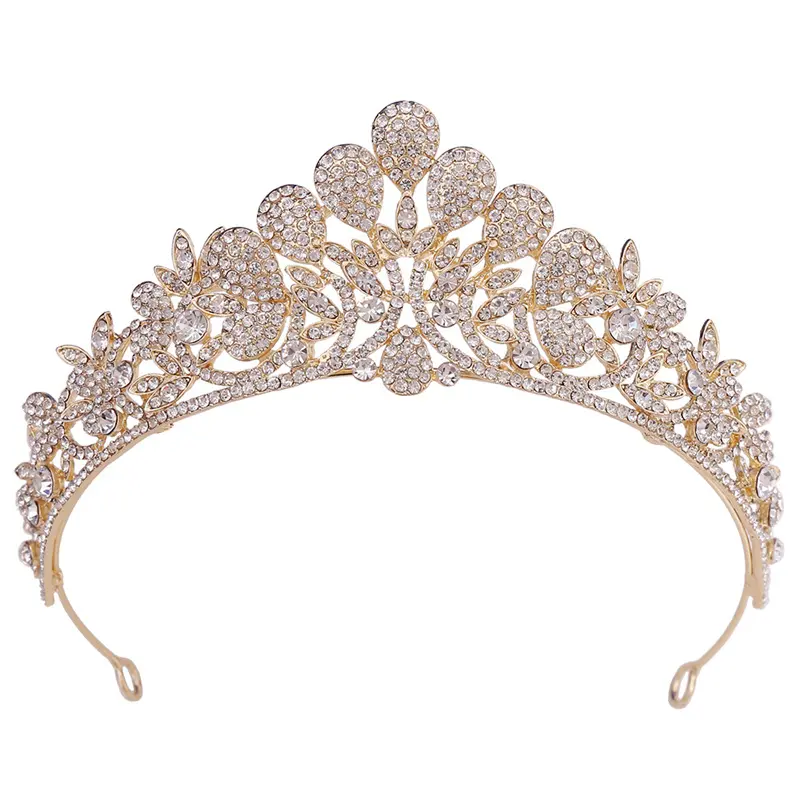 Wedding Headwear European and American Peacock Alloy Crystal Diamond Crown Ladies Bride Wedding Crown Hair Accessories