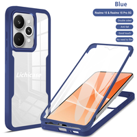 Lichicase 360 °   Coque intégrale pour Realme C83 C100 Note 80, pare-chocs en TPU, coque arrière transparente en acrylique pour téléphone portable