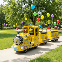 Train sans rails à batterie 2026 pour enfants, pour parcs d'attractions et parcs de loisirs, train ludique pour touristes