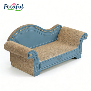 Großhandel Luxuriöses Modernes Großes Wellpappe-Katzenmöbel Haustier-Lounge Katzen-Kratzsofa-Bett - Product Image 2