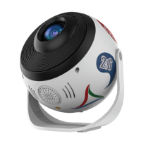 Mini projecteur intelligent HD, design mignon de football, lecteur multimédia 720P, Android 13, téléchargement d'applications Wifi, mise au point automatique, projecteurs 200 Ansi