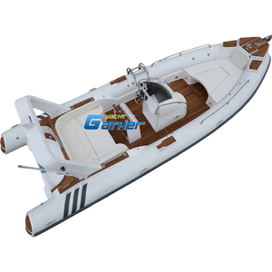 Meilleure vente français ORCA hypalon luxe famille yacht fibre de verre <span class=keywords><strong>coque</strong></span> nervure bateau 760 bateau pneumatique RIB760B - Product Image 3