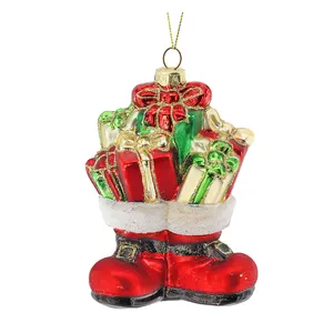 Zhengtian شجرة عيد الميلاد جوارب زجاجية كرات الحلي زينة عيد الميلاد شنقا شجرة هدية المعلقات