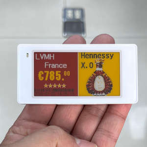 Fabricant de Shenzhen, étiquettes de prix numériques sans fil rechargeables 2,4 GHz, système IoT, affichage e-ink, étiquettes électroniques pour rayonnages. - Product Image 1