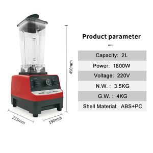 <span class=keywords><strong>Mixeur</strong></span> Commercial en Plastique 4800W, Vente Directe Usine, Wonderchef, Polyvalent, Vitesse Variable, Électrique, pour Usage Domestique et Hôtelier - Product Image 5