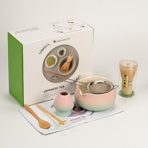 Custom logo Printing Box Packaging Matcha Whisk Holder Spoon Bowl Cup Bamboo <strong>Coffee</strong> Tea <strong>Sets</strong> Luxury Ceramic Matcha <strong>Set</strong> Kit <strong>Gift</strong> - Product Image 1