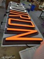 Lettres en acier inoxydable personnalisées avec éclairage LED en acrylique, enseignes de logo pour bâtiments extérieurs