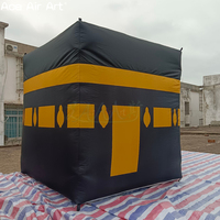 Bâtiment gonflable personnalisé de la Kaaba/modèle de boîte, décor portable de mosquée avec pompe à air pour événements islamiques