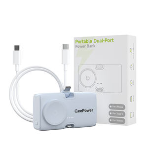 El Cable de Banco de energía <span class=keywords><strong>Mini</strong></span> 5000mAh más popular Compatible con <span class=keywords><strong>iPhone</strong></span> Samsung Relojes inteligentes para todos los dispositivos móviles <span class=keywords><strong>Características</strong></span> - Product Image 4