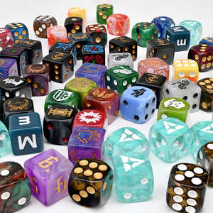 16mm <span class=keywords><strong>6</strong></span> mặt màu in làm logo khắc khắc nhựa chơi game xúc xắc tùy chỉnh cho chiến tranh 40 - Product Image 3