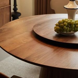 Juego de mesa de comedor de madera maciza de estilo chino Vintage, característica extensible, sillas a juego <span class=keywords><strong>Lazy</strong></span> <span class=keywords><strong>Susan</strong></span>, juego de muebles de comedor para el hogar - Product Image 4