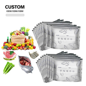 Maßgefertigte Gefrierbeutel mit Reißverschluss Lebensmittelechte Gefrierbeutel für Obst Fleisch Frischhaltende Ziplock-Beutel für Lebensmittelverpackungen - Product Image 1