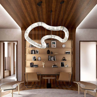 Lampu Gantung Nordic Customized Lights Alabaster untuk Meja Makan Hotel, Lampu Gantung Marmer Bentuk Tidak Beraturan