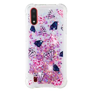 Diamond Glitter Pasir Isap Cair TPU Ponsel Case PENUTUP UNTUK Samsung Galaxy A01