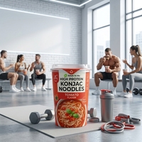 Wholesale High Protein Konjac Instant Noodles Tomato Favor Vegan Healthy Food Supplier