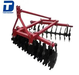 Traktor kualitas tinggi 3 titik dipasang 18 cakram 1.7m light duty disc harrow mounted light duty disc harrow untuk dijual