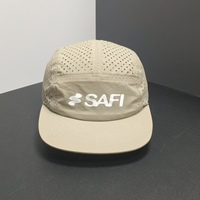 Gorra de Running de 5 Paneles con Logotipo Personalizado, Perforada con Láser, de Secado Rápido, Ligera, para Deportes al Aire Libre, de Nailon, Venta Caliente de Fábrica