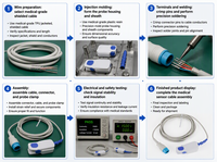 Compatible avec les capteurs Spo2 Mindray UMEC15/Imec Series, clip pour adulte, sonde Spo2 réutilisable à 7 broches pour usage hospitalier