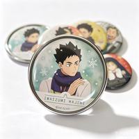 Badge personnalisé en étain, motif sur mesure, broche ronde de dessin animé, badge imprimé sur mesure pour anime, mariage, cadeau d'entreprise