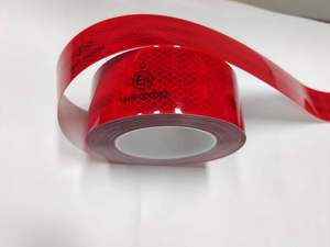 Cinta reflectante retro de grado de Ingeniería Reflector DE SEGURIDAD impermeable rojo para exteriores para automóviles, bicicletas, caravanas, autocaravanas, rayas de barcos - Product Image 1