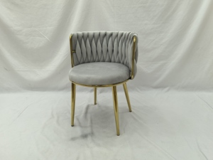 <span class=keywords><strong>Fauteuil</strong></span> moderne confortable avec pieds en métal doré, chaise d'appoint en velours <span class=keywords><strong>beige</strong></span> gris pour la maison, salon, salle à manger, avec coussin - Product Image 2