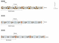 Bande LED flexible multicolore en forme de S à côté étroit de 6 mm, 5050/3535, SK6812 WS2812, adressable, télécommande
