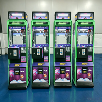 Mini machine à griffes en métal avec accepteur de billets, machine de jeu d'arcade à monnayeur pour la distribution de poupées et de peluches