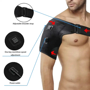 Di alta qualità portatile elettrico spalla terapia avvolgente con vibrazione massaggio Pad per il ginocchio massaggiatore tutore riscaldato - Product Image 5