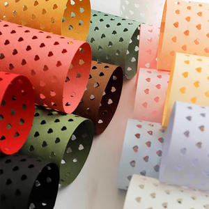Flores de Papel con Forma de Corazón, Embalaje de Flores Frescas, Estilo Hueco, Elegante Ramo de Papel, Papel de Envoltura de Malla - Product Image 4