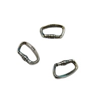 Connecteur de verrouillage sécurisé en forme de D en argent sterling S925 pour la fabrication de bijoux DIY, colliers et bracelets