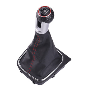 Car Gear <b>Knob</b> Leather 5 6 Speed For Golf 5 6 VW Ergonomic <b>Shift</b> <b>Knob</b> - Product Image 4