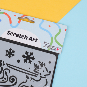 Набор для рисования на заказ для детей, радужная Магическая бумага для скретч-листы с трафаретным рисунком и стилусом - Product Image 5
