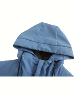 Blouson Bomber Homme Tendance 2025 à Col Montant et Capuche, Brodé, Fermeture Éclair, Style Coréen, Imperméable, pour Printemps Automne Décontracté