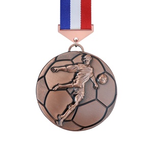 Zinc Alloy Wholesale Medailles Foot <b>Ribbons</b> Medaille Gold Champions League Blank Award Plaque Sports Metal Custom Design Medals - Product Image 3