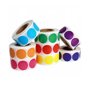 <span class=keywords><strong>3</strong></span>/4 inç Renkli Nokta Kağıt Etiketler Renk Kodlama Etiketleri 8 Renkli Stil Renkli Kodlama Etiket Etiket Ofis Öğrenci - Product Image 2