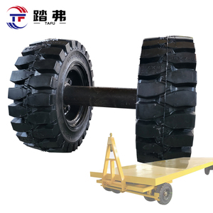Roda kontainer angkat beban karet Solid, Super berat 5T 7T 16 "22" dengan Kit spindel Jack <span class=keywords><strong>Lug</strong></span> untuk Hub kontainer ISO - Product Image 4